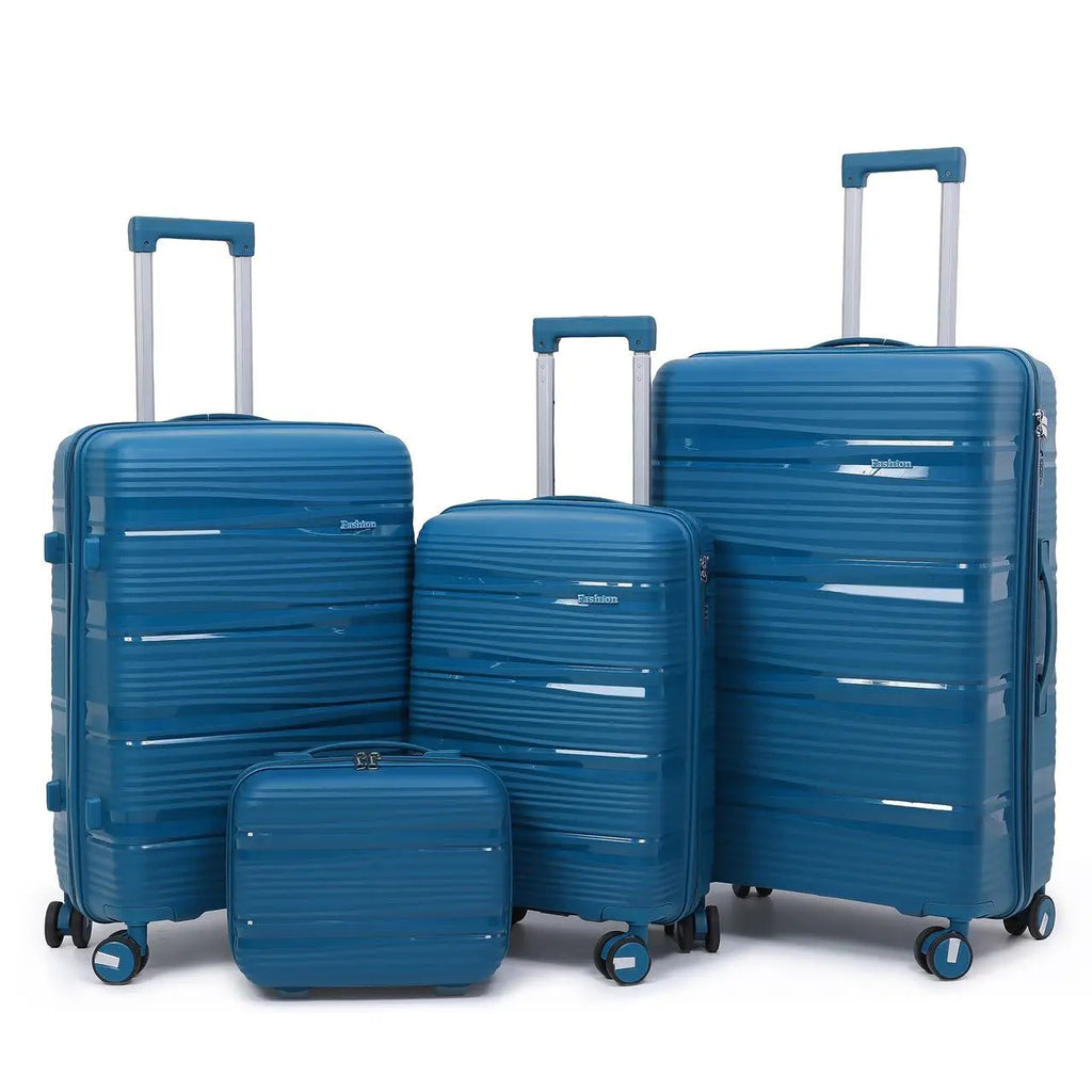 4-Piece Travel Luggage Set with Locks & Spinner Wheels