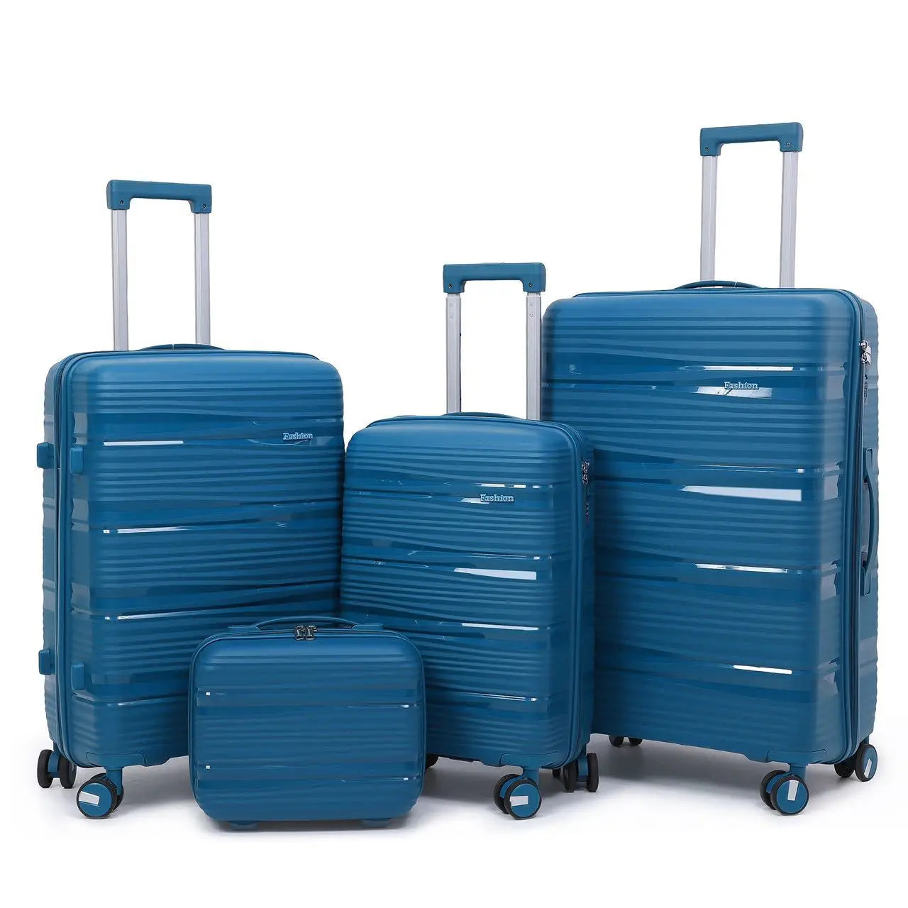 4-Piece Travel Luggage Set with Locks & Spinner Wheels