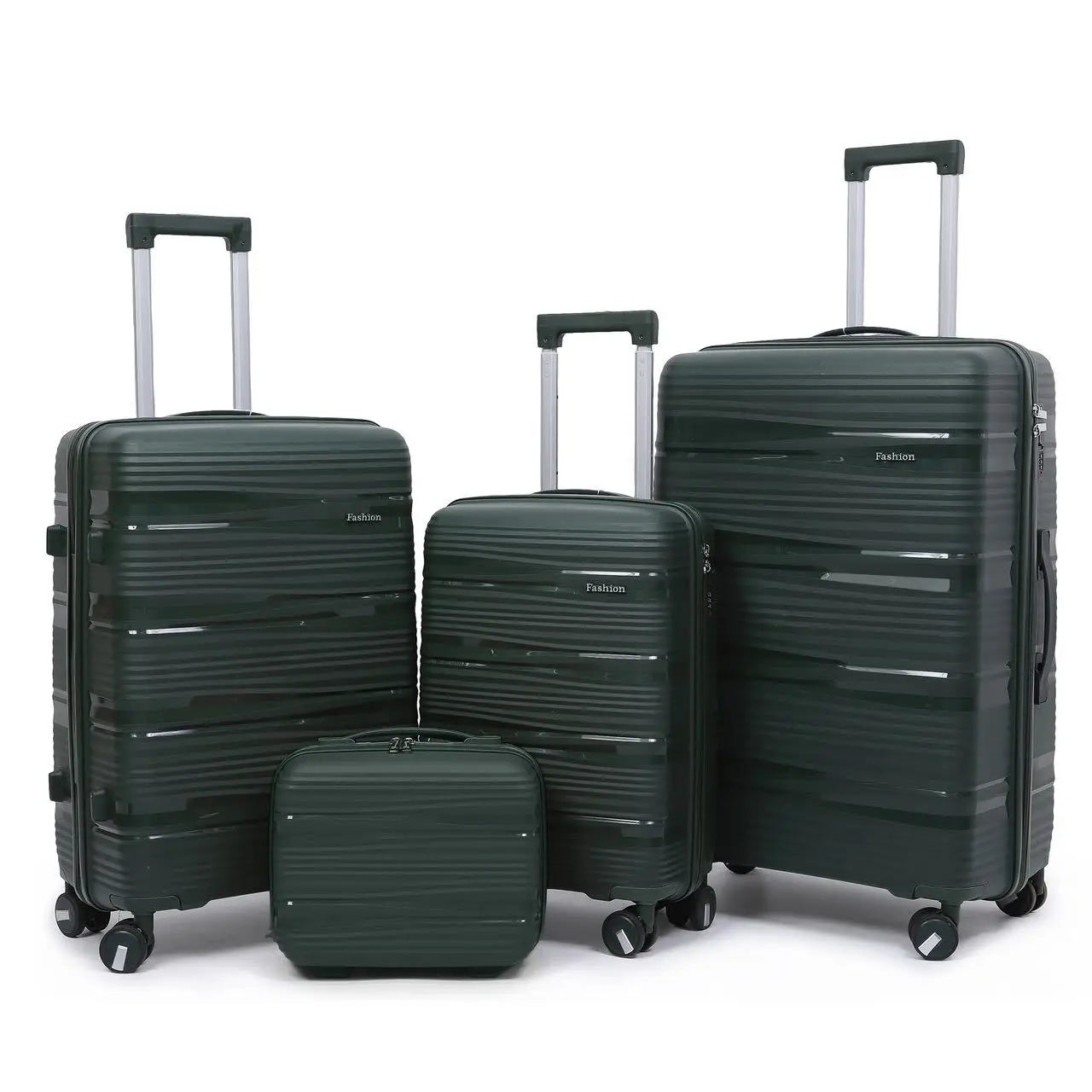 4-Piece Travel Luggage Set with Locks & Spinner Wheels