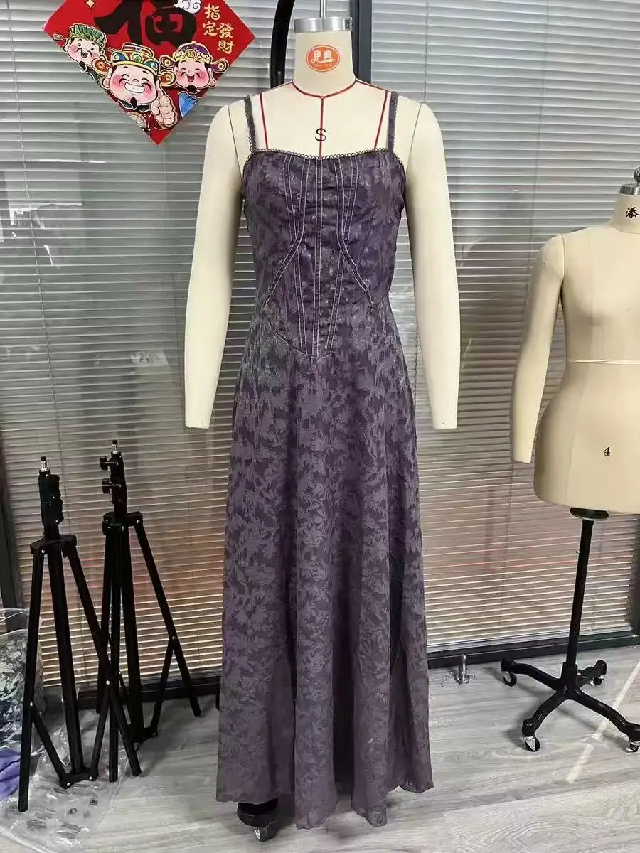 Women's Floral Lace Backless Ball Gown