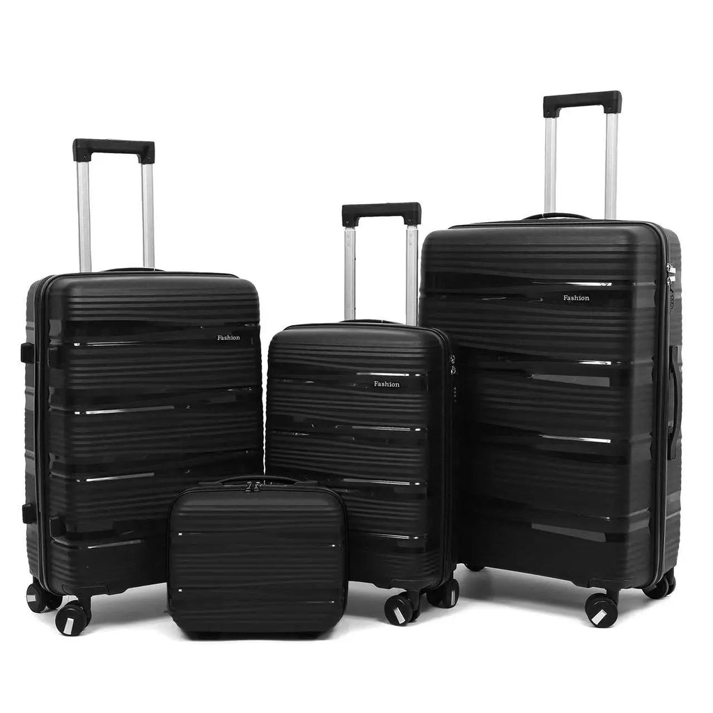 4-Piece Travel Luggage Set with Locks & Spinner Wheels