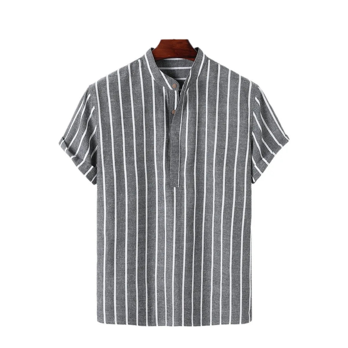 Men's Striped Linen Casual Shirt