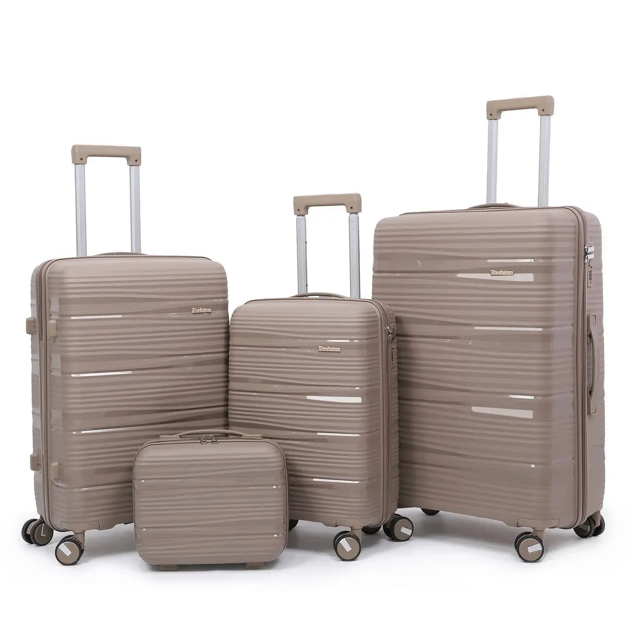 4-Piece Travel Luggage Set with Locks & Spinner Wheels