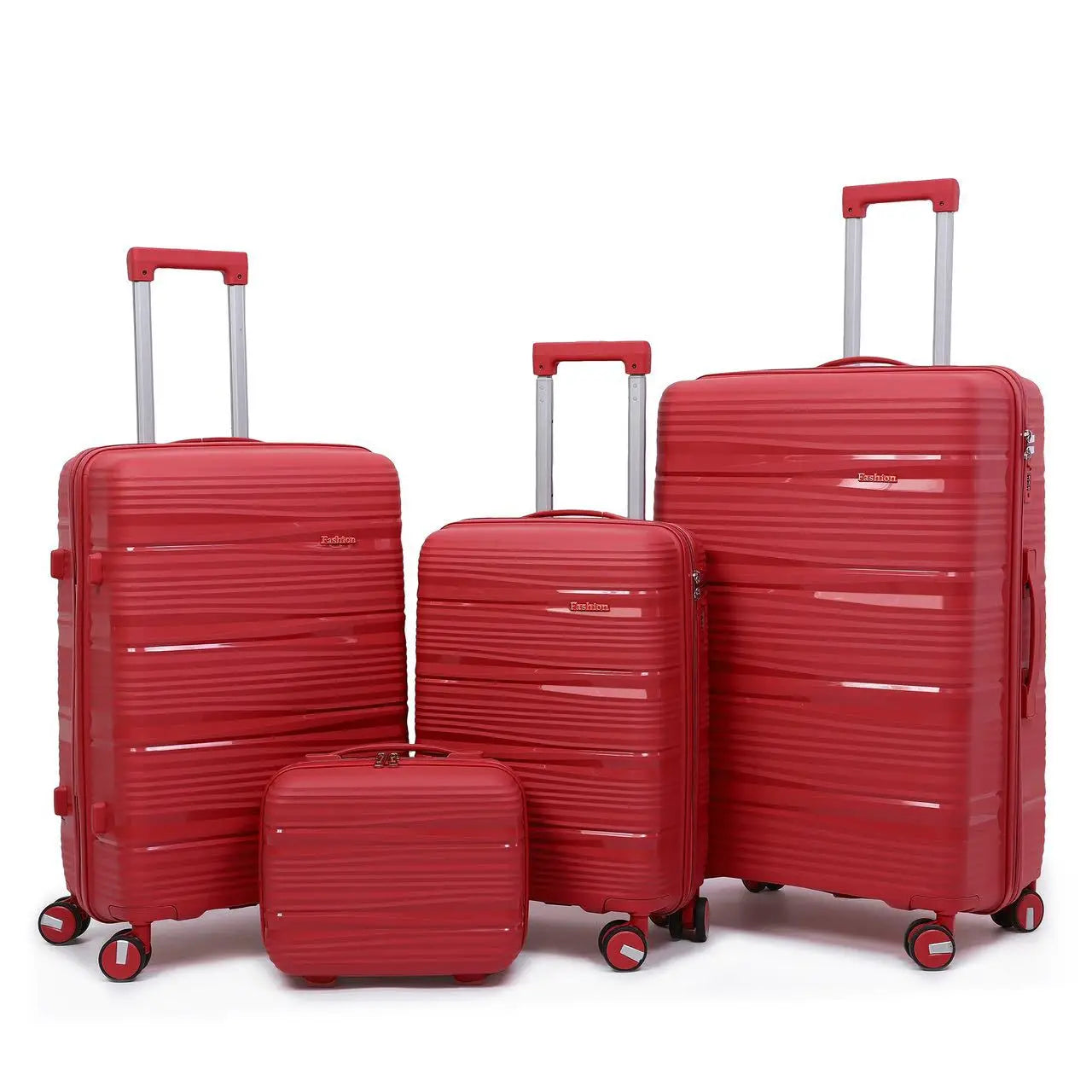 4-Piece Travel Luggage Set with Locks & Spinner Wheels
