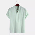 Men's Striped Linen Casual Shirt