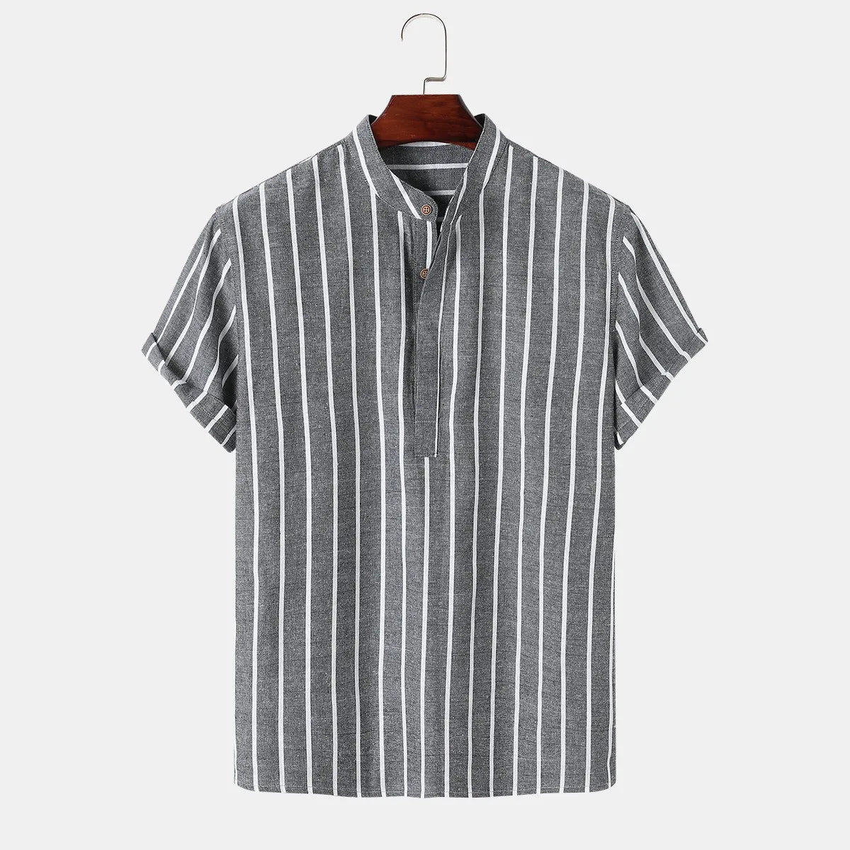 Men's Striped Linen Casual Shirt