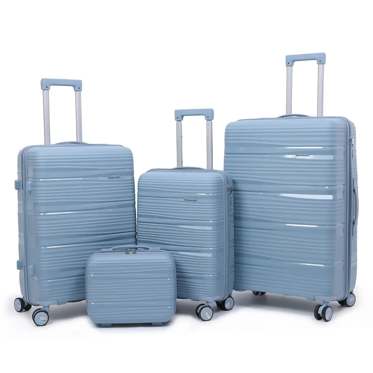 4-Piece Travel Luggage Set with Locks & Spinner Wheels
