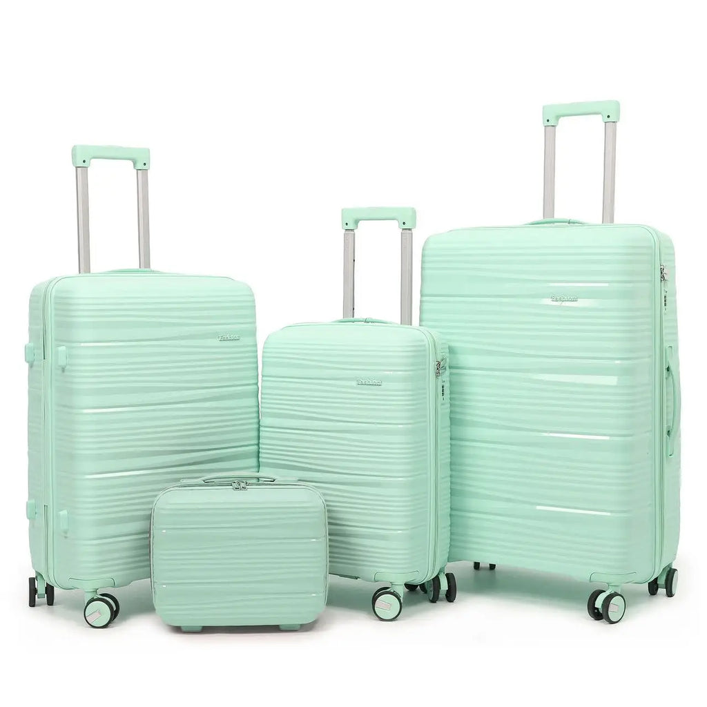 4-Piece Travel Luggage Set with Locks & Spinner Wheels