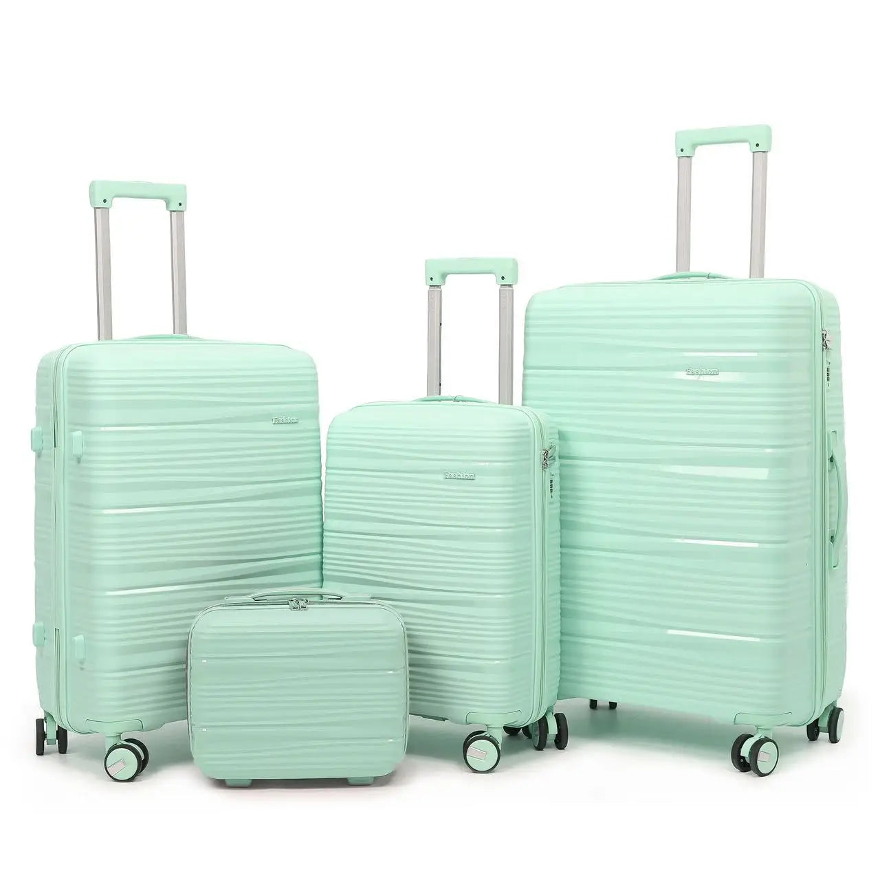 4-Piece Travel Luggage Set with Locks & Spinner Wheels